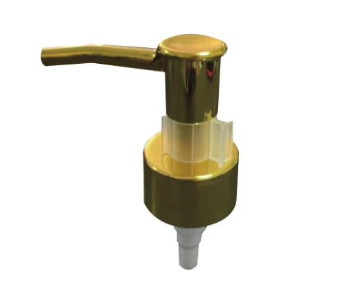 “Factory - direct 28/410 makeup remover pump with gold finish | Trusted by 30+ luxury beauty brands for bulk orders. Durable & stylish design.
