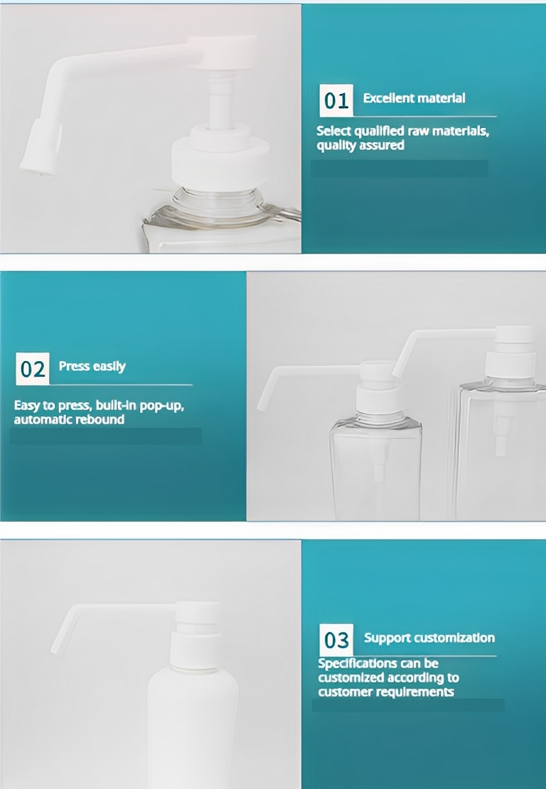 Lotion pump features display - High - quality material, easy pressing, customizable, long - spout pump for lotion/spray